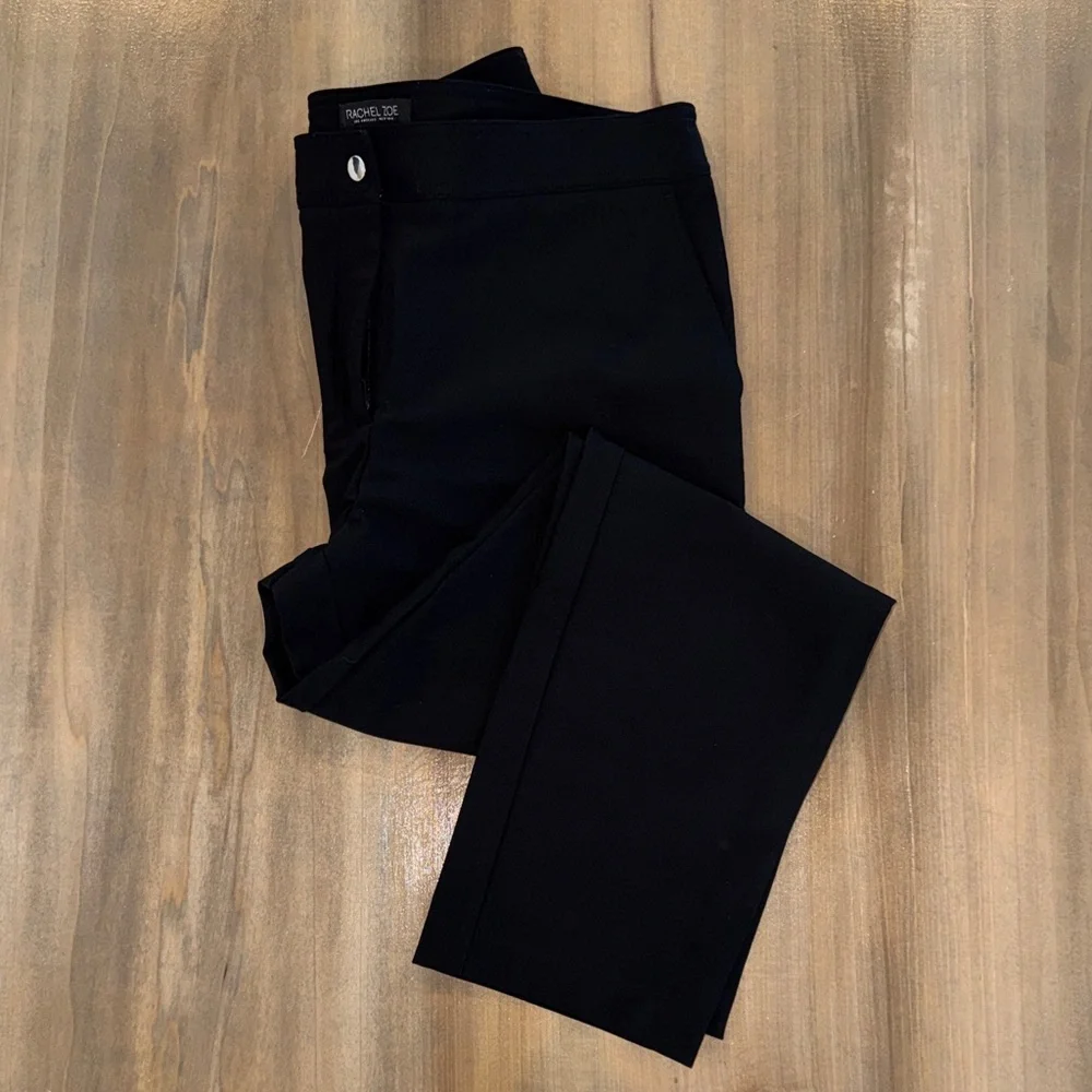 Rachel Zoe Classic Black Tailored Straight Leg Pants - Picture 4 of 5